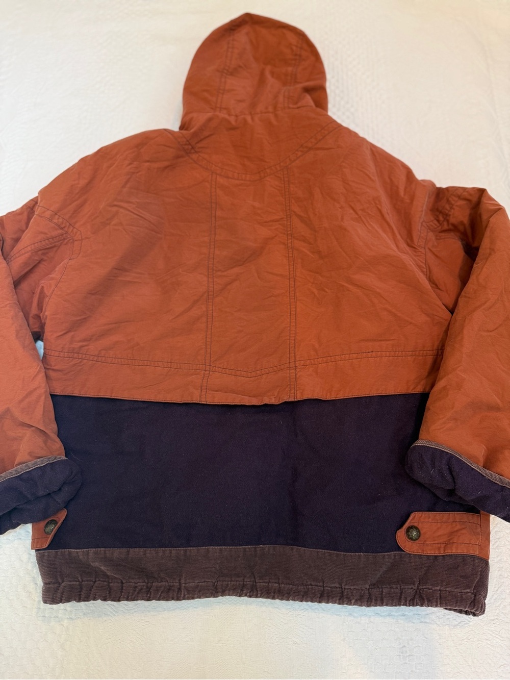 Vintage Forenza Rust Hooded Puffer Jacket • 90s Gorpcore Outdoor Coat - Picture 4 of 9